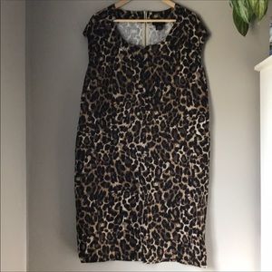 IMAN Leopard Print Sheath Dress